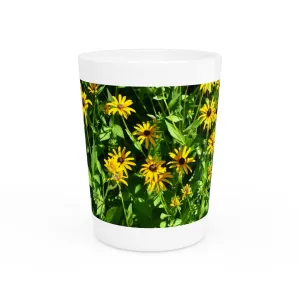 Yellow Flowers Shot Glass