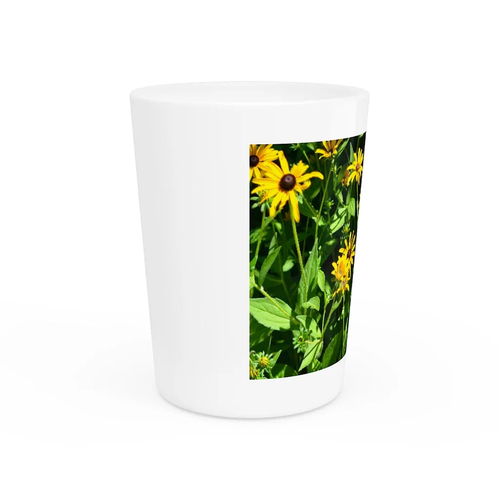 Yellow Flowers Shot Glass