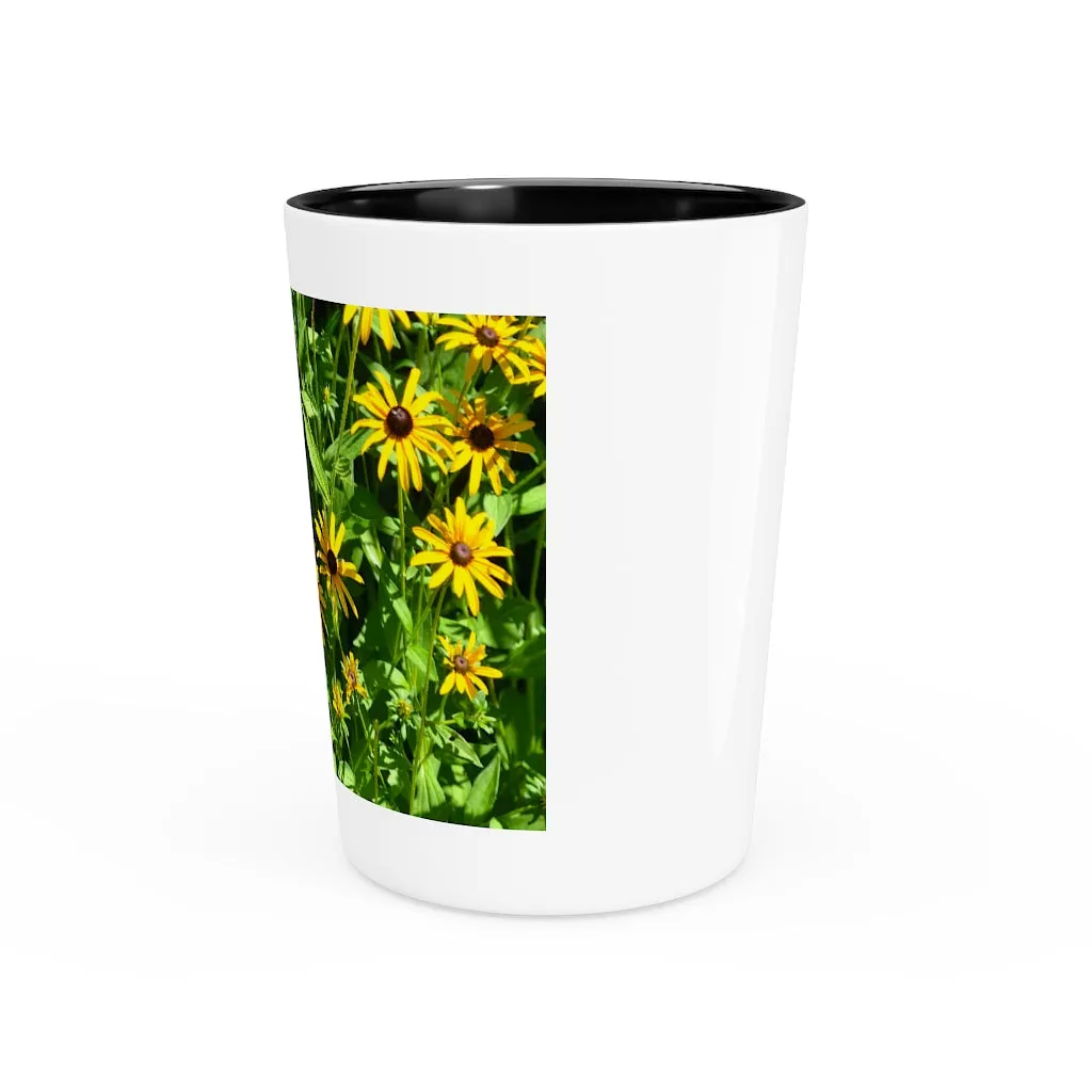 Yellow Flowers Shot Glass