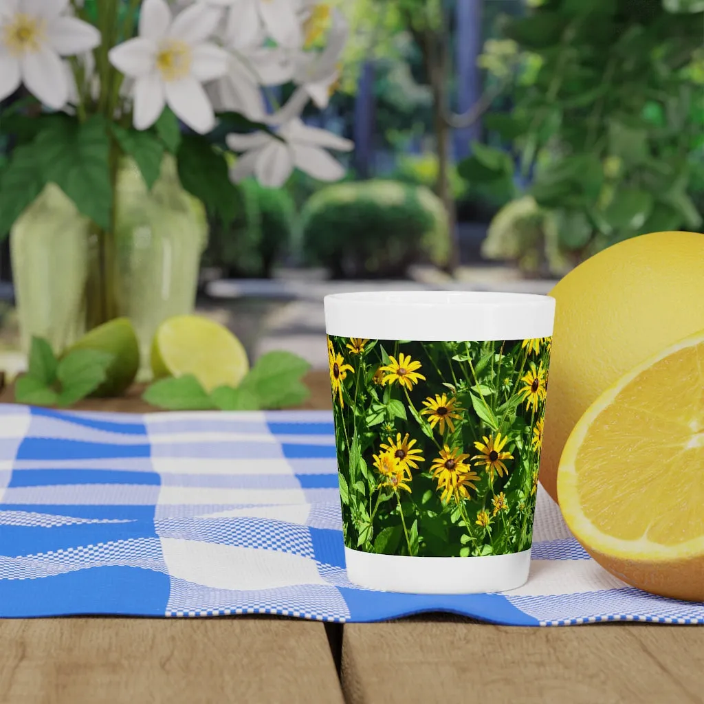 Yellow Flowers Shot Glass