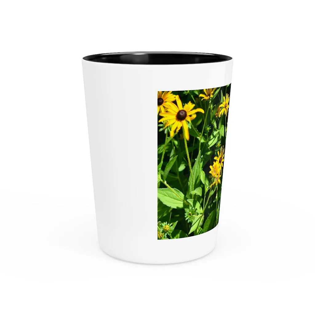 Yellow Flowers Shot Glass