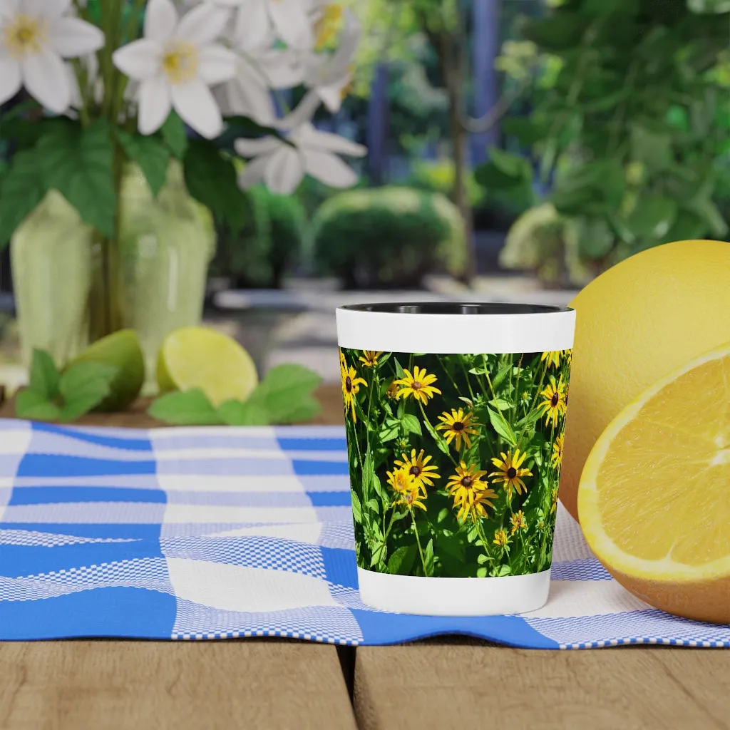 Yellow Flowers Shot Glass
