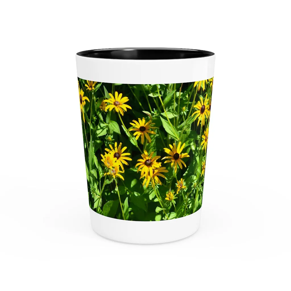 Yellow Flowers Shot Glass
