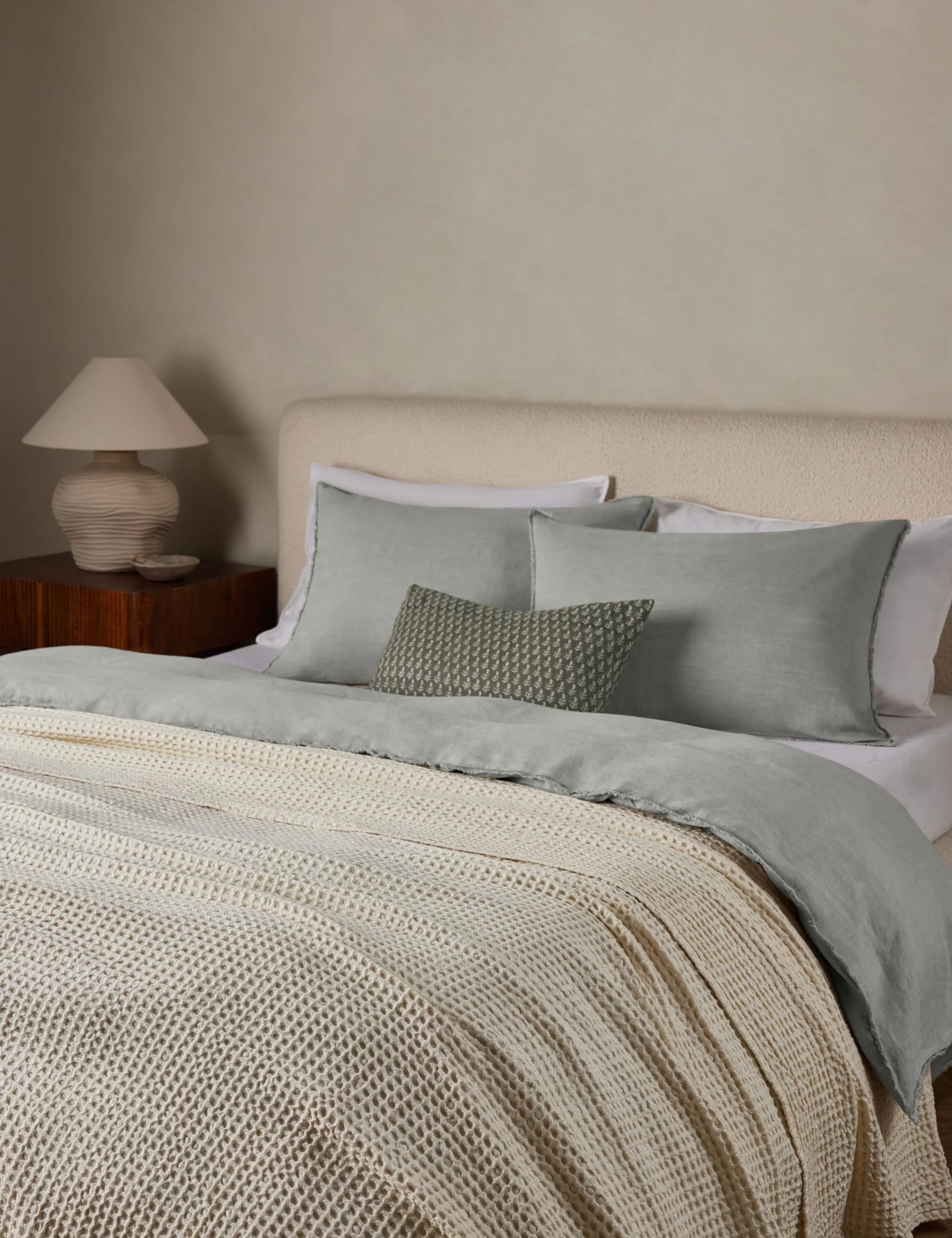 Zuma Cotton Waffle Weave Blanket by Pom Pom at Home